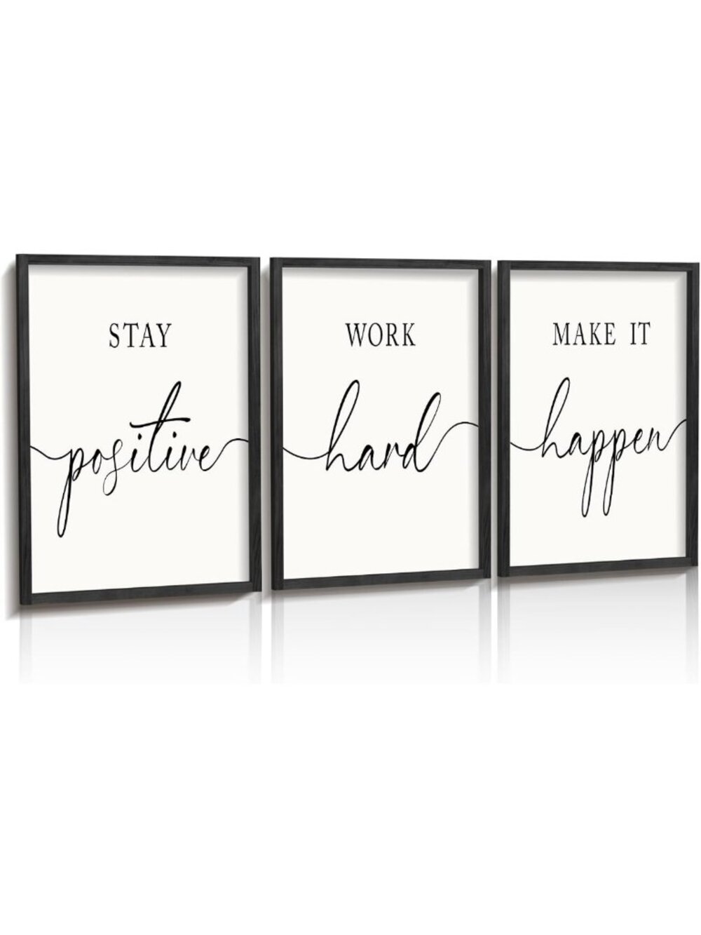 Inspirational Framed Wall Art 11"x14" - Motivational Quote Decor for Home
